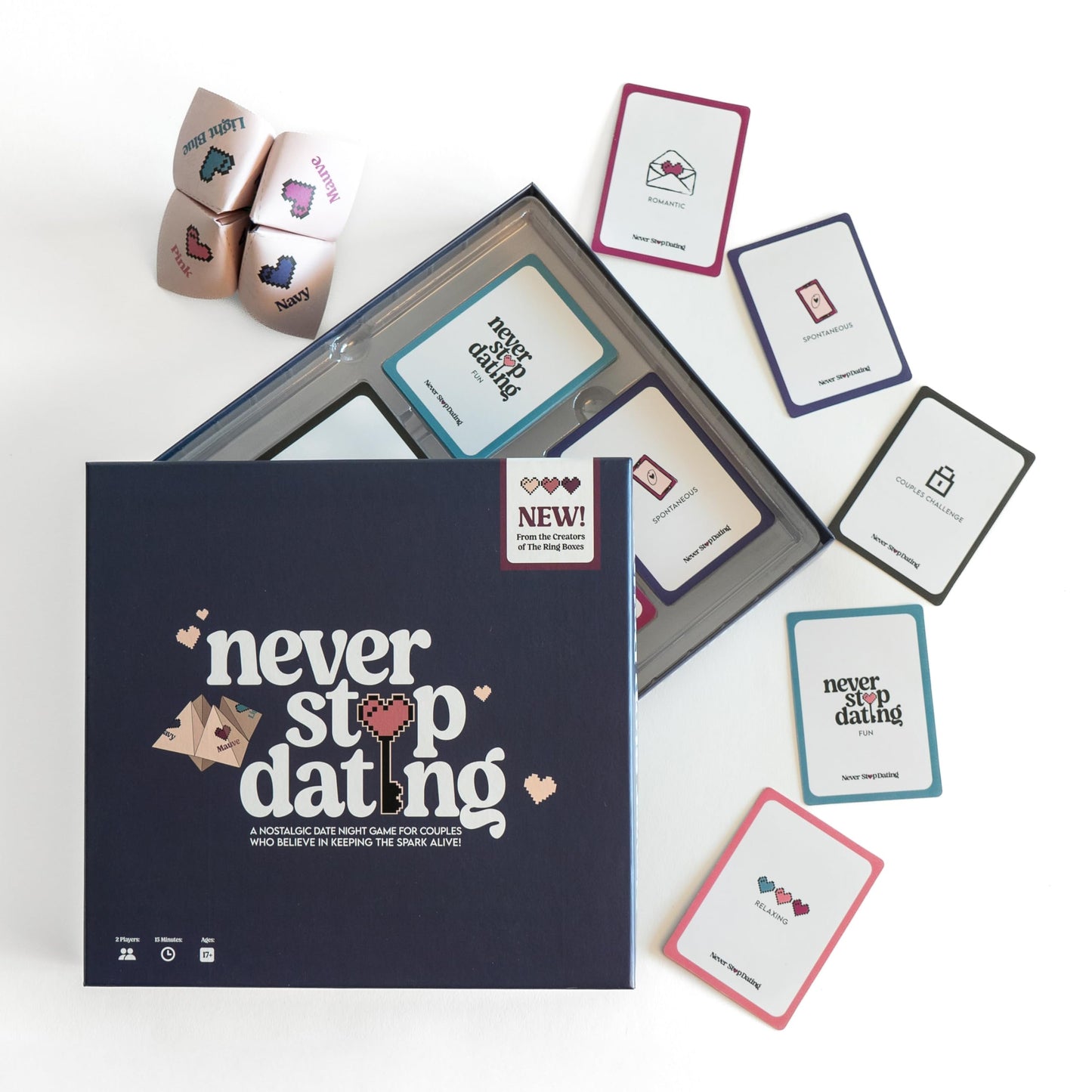 Never Stop Dating - The Ultimate Romantic Date Night Activity Game for Couples - Awesome Gift for Boyfriend, Girlfriend, Husband, Wife, Partner, Engagement or Anniversary. Keep The Spark Alive!