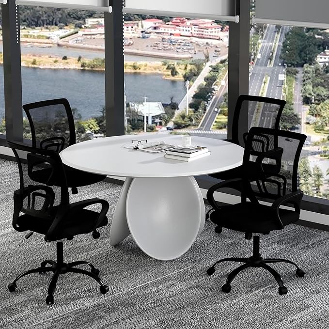 Bonzy Home Ergonomic Office Chairs Set of 2, Rolling Conference Room Chairs with Wheel, Mesh Computer Desk Chair with 360° Swivel, Height Adjustable, 2 Pack