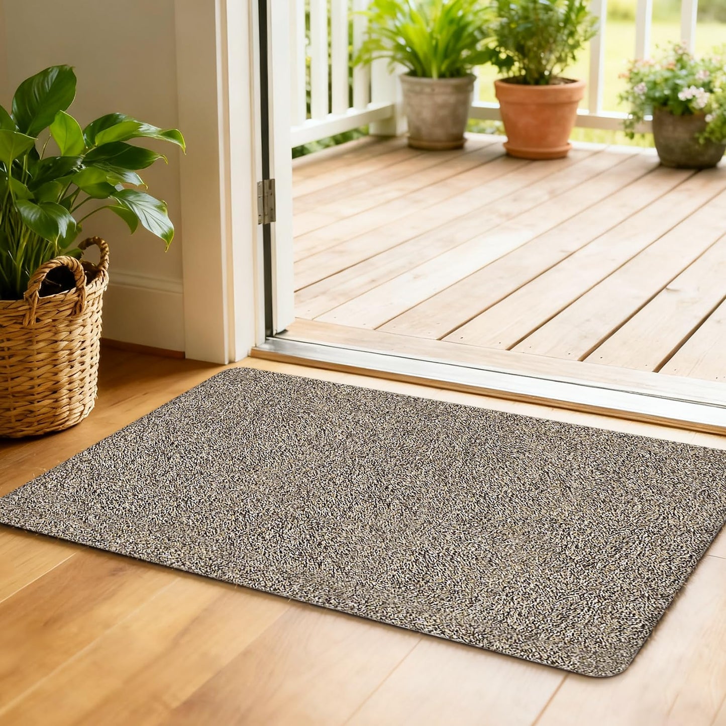 Beau Jardin 36"x24" Doormat Super Absorbent Mud Entryway Non-Slip for Dogs Paws Dirt Trapper Mats Entrance Welcome Doormat Shoes Scraper Low Profile Latex Backing Washable