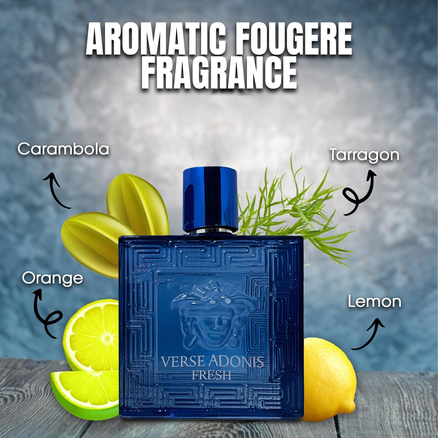 AFLUXE Men's Cologne Verse Adonis Fresh- Eau De Toilette Spray Perfume Fresh Scent 3.4 Fl Oz Daily Used