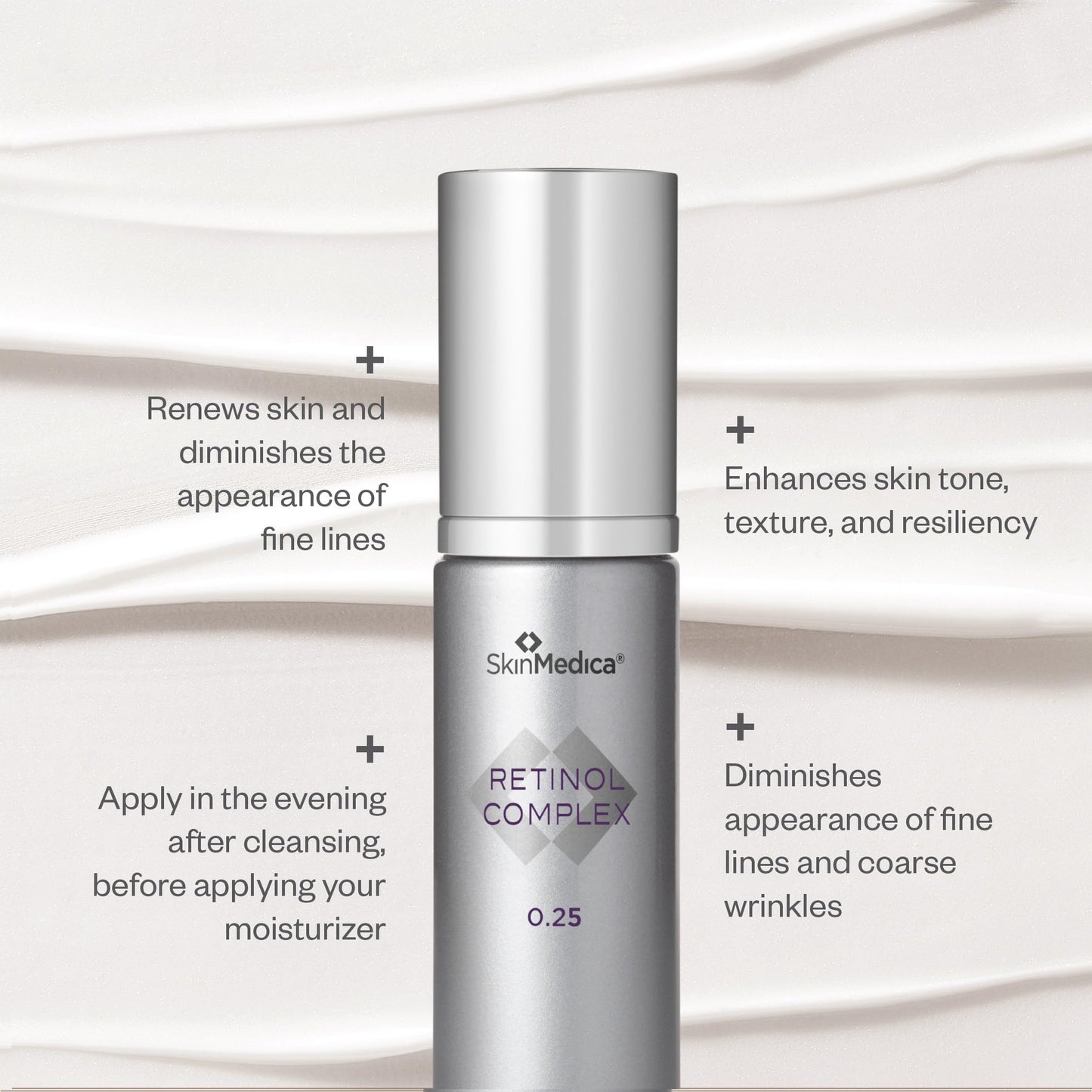SkinMedica Retinol 0.25 Complex - Retinol Serum for Face, Age-Defying Advanced Retinol Cream That Renews Skin and Diminishes the