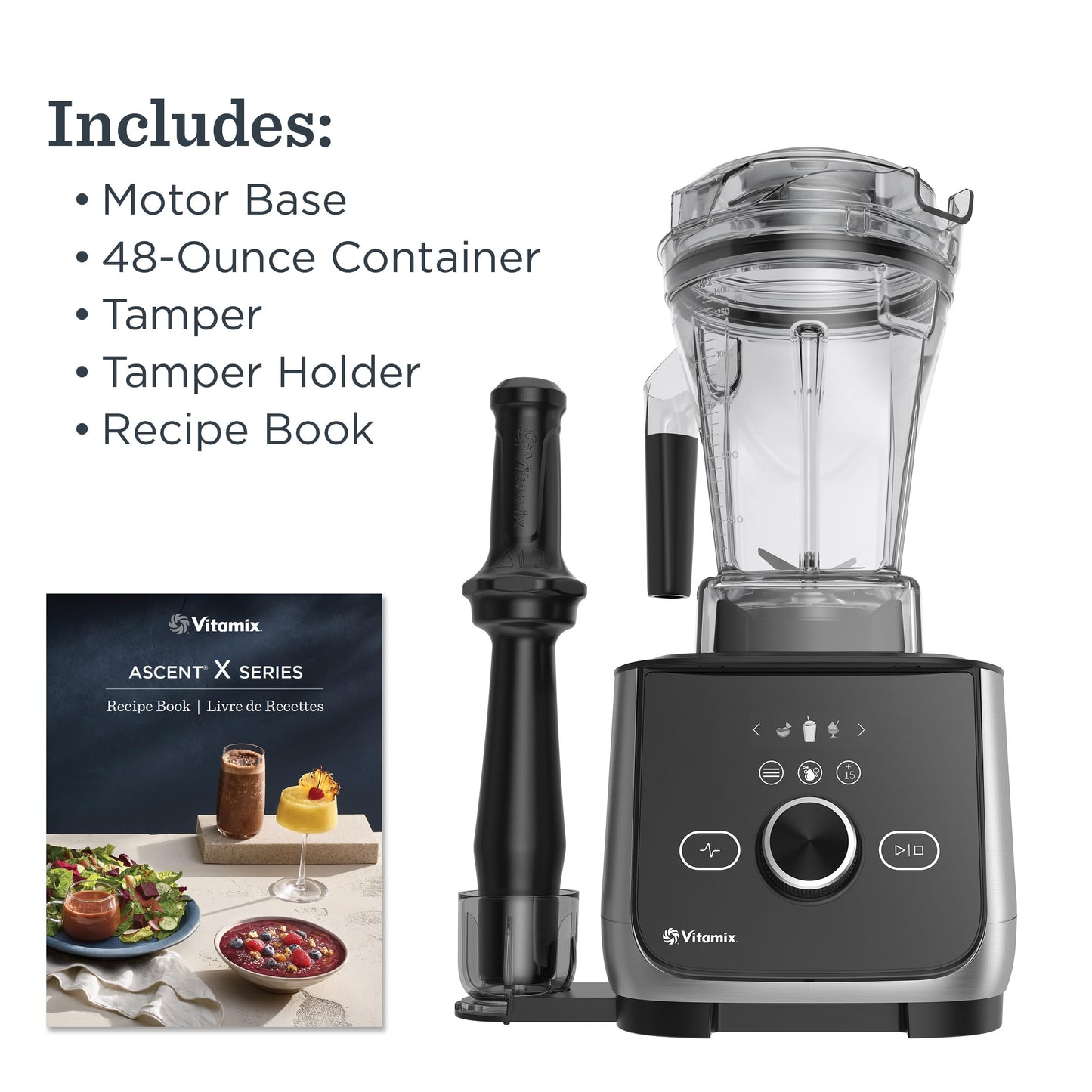 Vitamix Ascent X4 Blender with Five Blending Programs, Self-Cleaning Program, Professional-Grade Blender for Smoothies, Soups and More, Stainless-Steel Blades, 48 Oz Container, Polar White