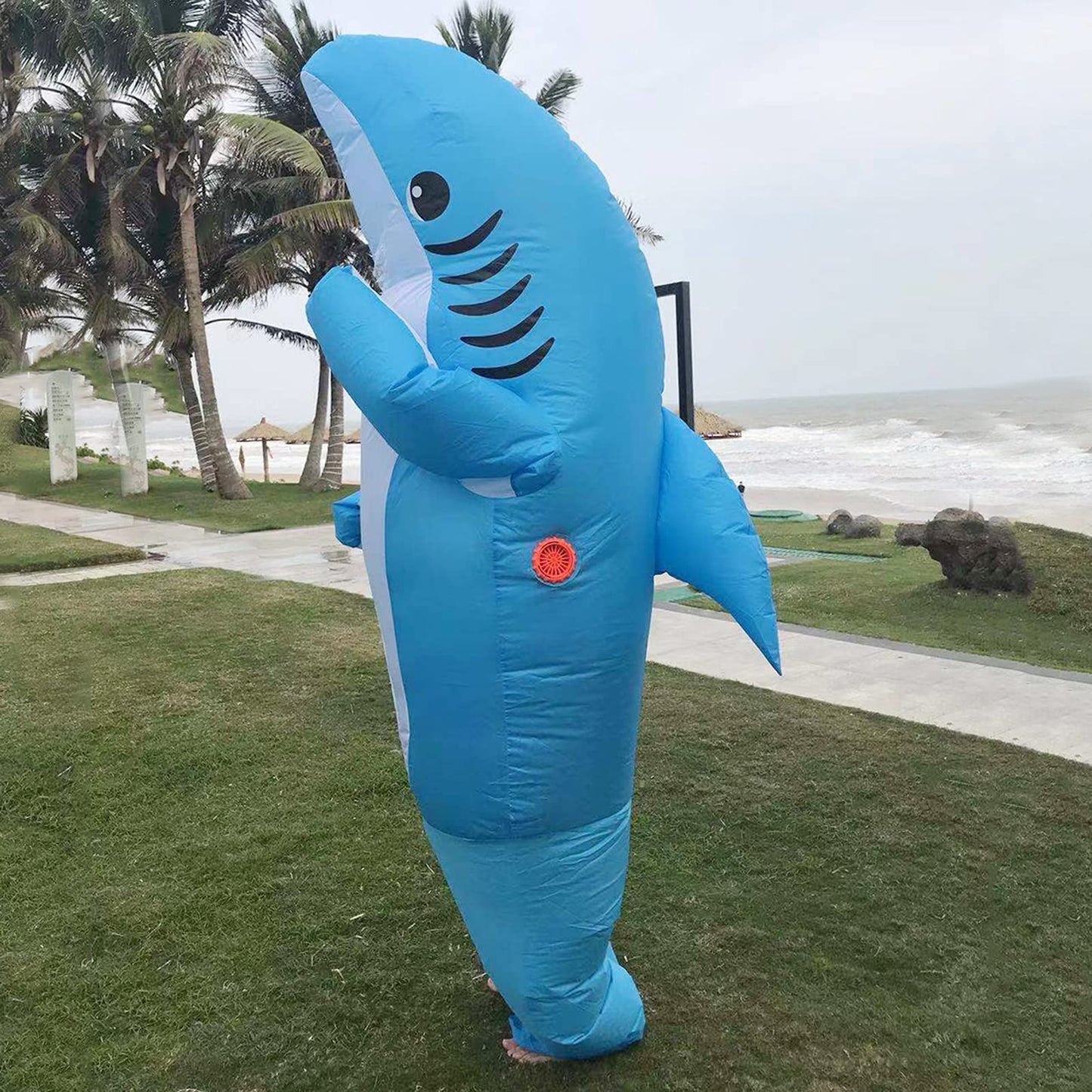 BIGPETS Inflatable Costume Shark Full Body Unicorn Air Blow-up Deluxe Halloween Costume-Adult Size