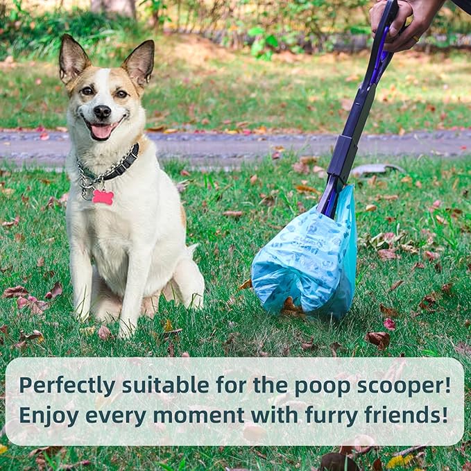 Poop Bags for Dog and Cat with Handle- 360 Counts, Unscented,Corn Starch Based Extra Thick and Guaranteed Leak Proof Dog Poop Bags and kitty litter Disposal Bags