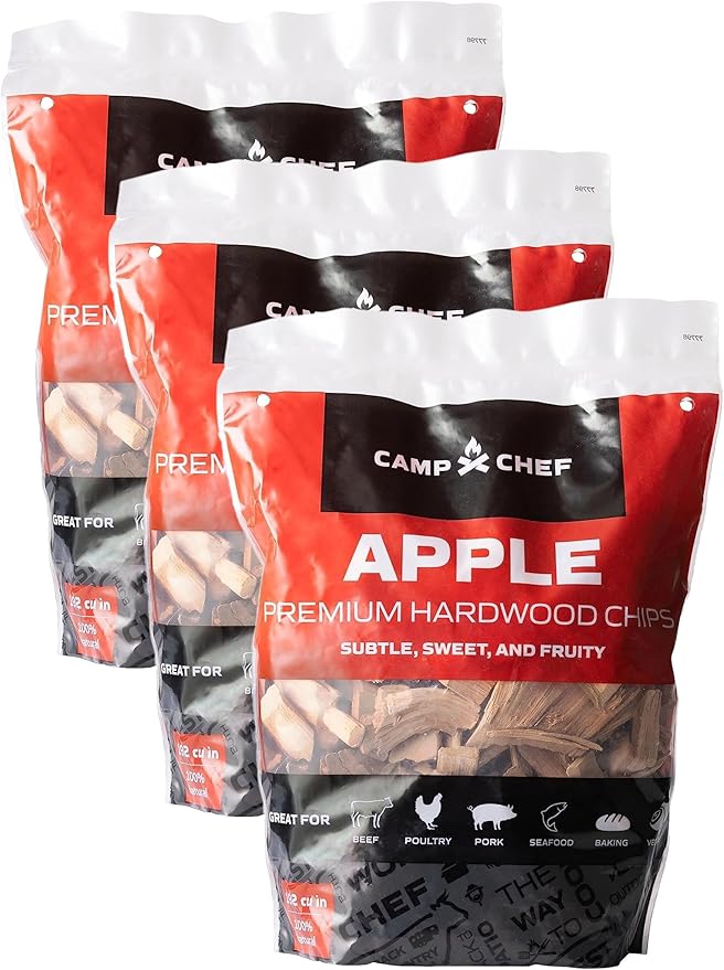 Camp Chef Premium Hardwood Chips - Wood Chips for Smoking & Outdoor Grilling - Compatible with Pellet Grills, Smokers & Ba...