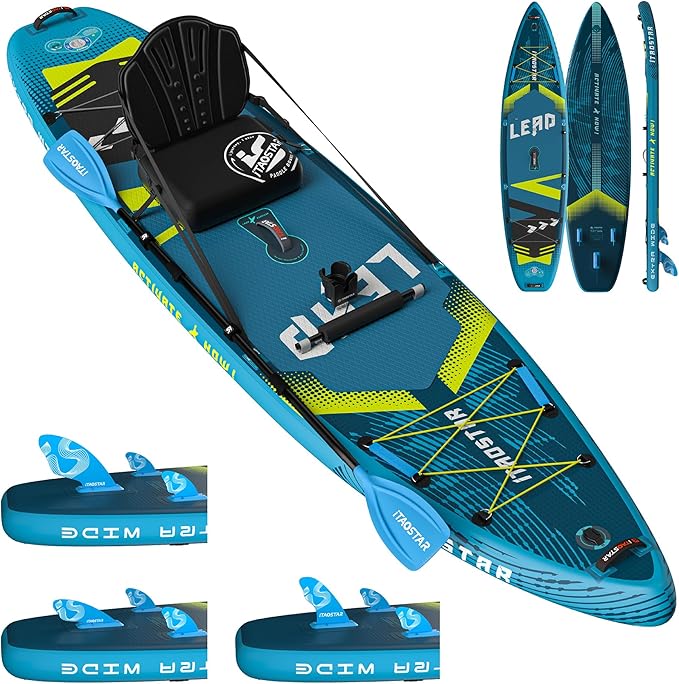 iTAOSTAR Lead 11‘ x 33" / 12’×35" Inflatable Stand Up Paddle Board - Premium SUP Board Kit - Ultra Stable Paddleboard for ...