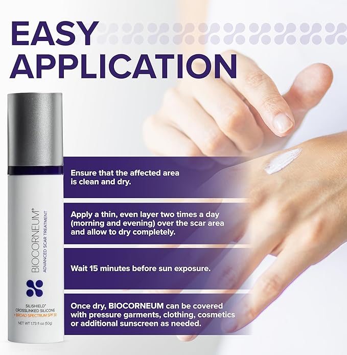 Biocorneum Advanced Scar Treatment with Silishield® & SPF 30 50g – Silicone Scar Gel for Scars - Surgeon Recommended for New & Old Scars – Silicone Scar Cream for Surgical Scars Suitable for Kids