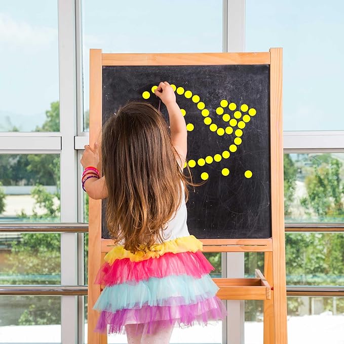 0.75 Inch Multi - Purpose Labels,1000 PCS 3/4" Yellow Dot for Classroom, Papers, Market, Price Tags, and Library Book Labels. Non - Printable Round Colored Stickers