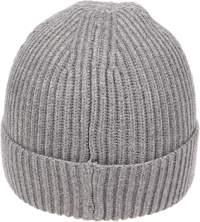Zylioo Oversize Beanie Hats, XXL Big Size Ribbed Knit Cuffed Winter Hat for Cold Weather, Warm Skull Watch Cap