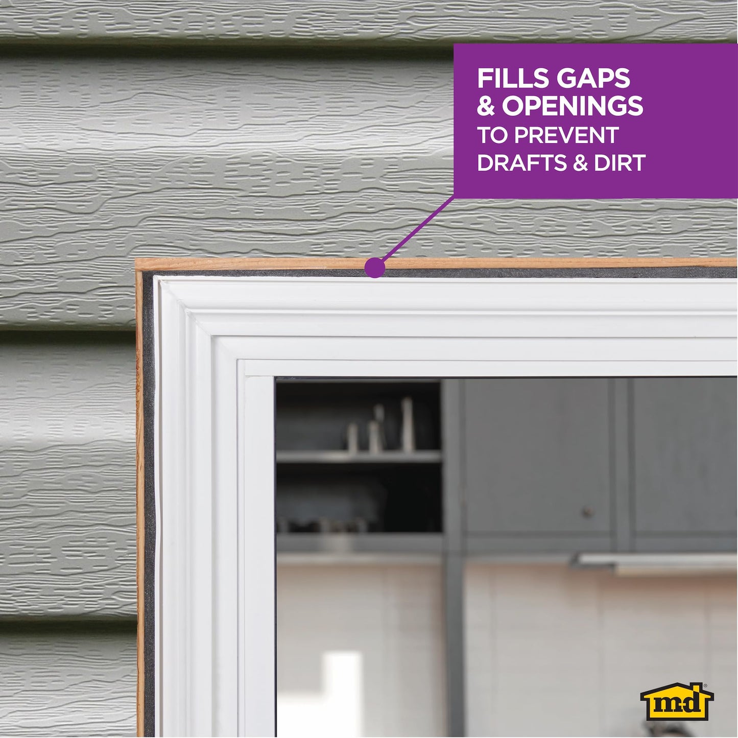 M-D Building Products - Versatile Gray Foam Backer Rod - Essential Caulk Saver for Sealing Concrete Gaps, Expansion Joints, and Crack Filling, 3/8 by 20 Feet (71464)