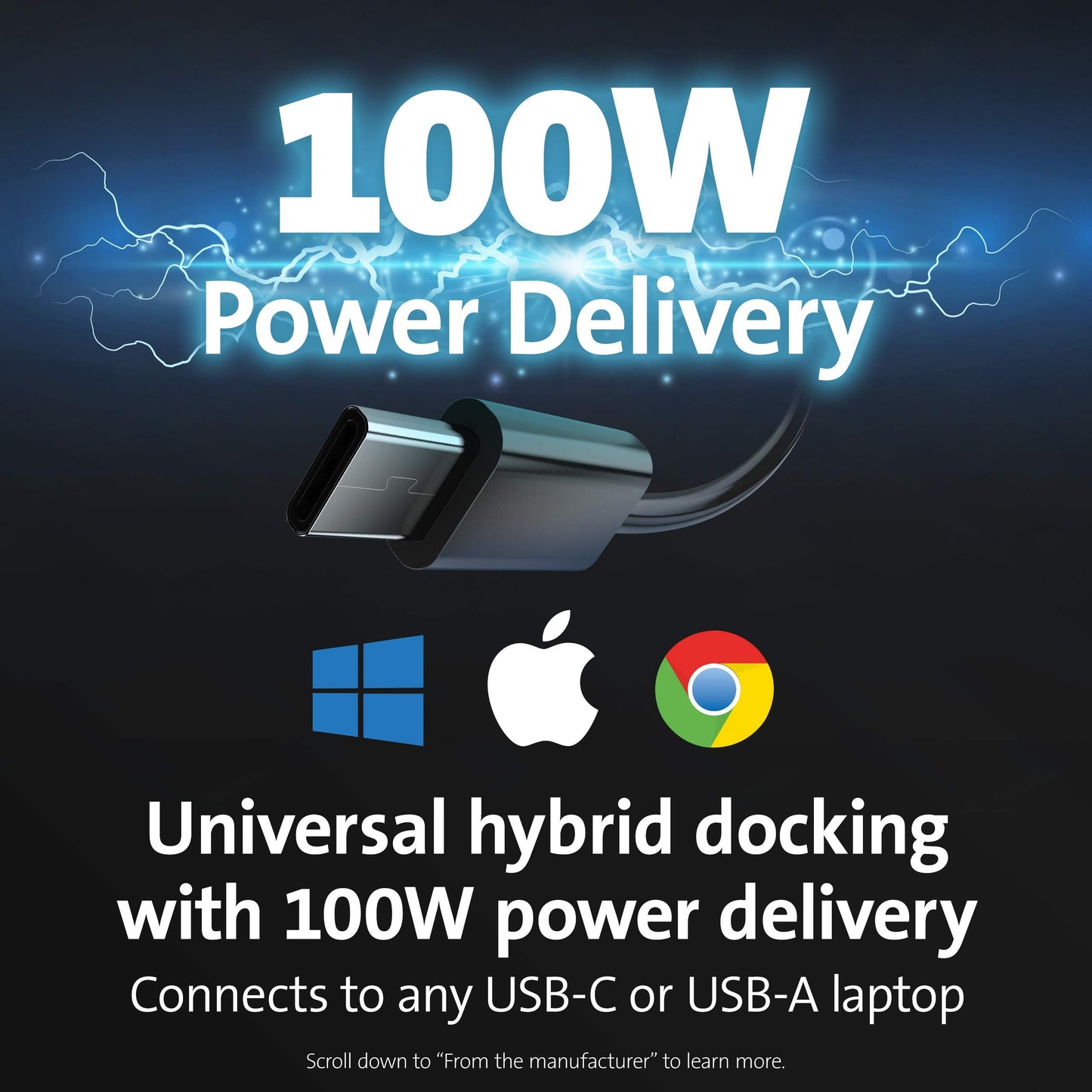 Kensington Sd4780P Displaylink Usb-C Docking Station For Windows, Macbooks Ane Surface - Dual 4K Video, 100W Pd (K33620Na)
