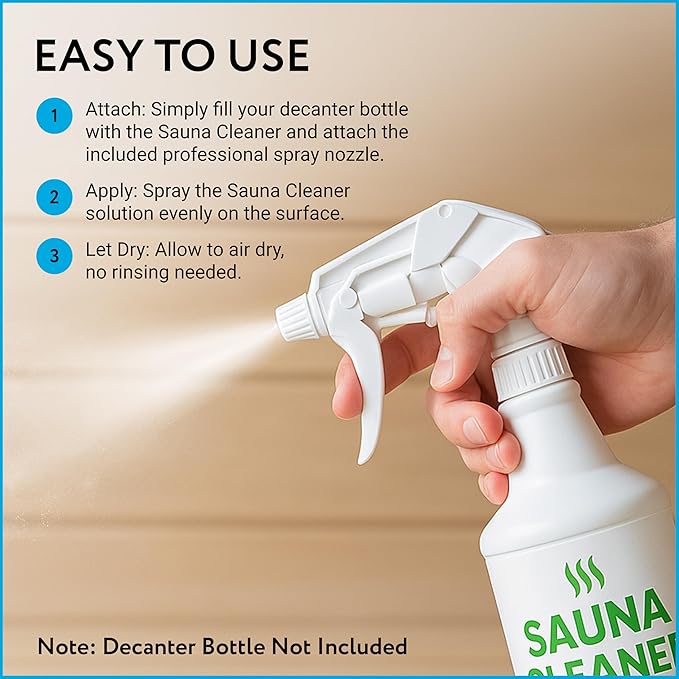 IMPRESA 1gallon Sauna Cleaning Spray – All Purpose Eucalyptus Wood Cleaner Spray for Home Sauna, Spa, Steam Room & Gym – Natural Multipurpose Surface Cleaner Bottle – Gentle Ingredients
