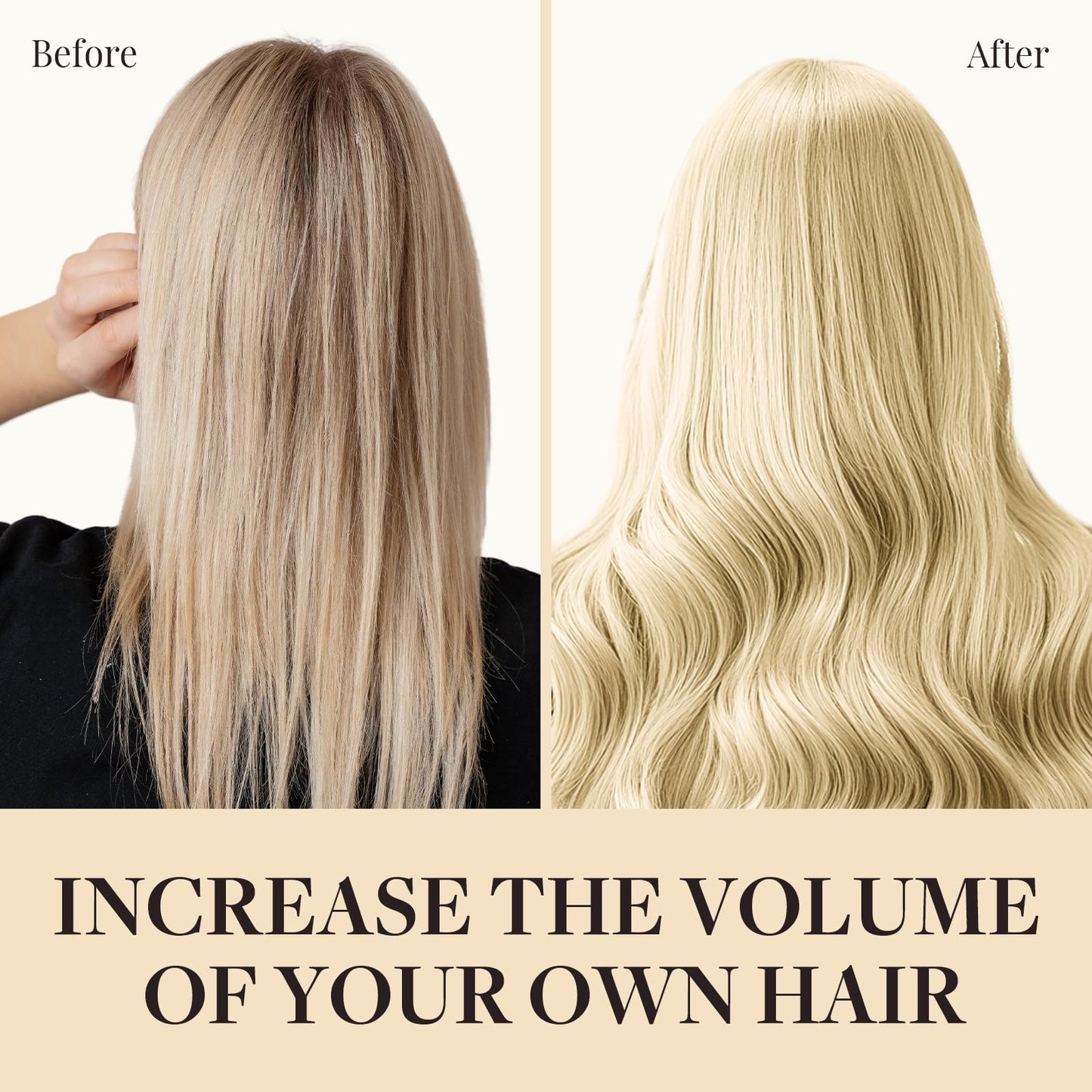MAXITA Clip in Hair Extensions - Platinum Blonde Real Human Remy Hair, 120g 7pcs 22 Inch, Straight Long Natural