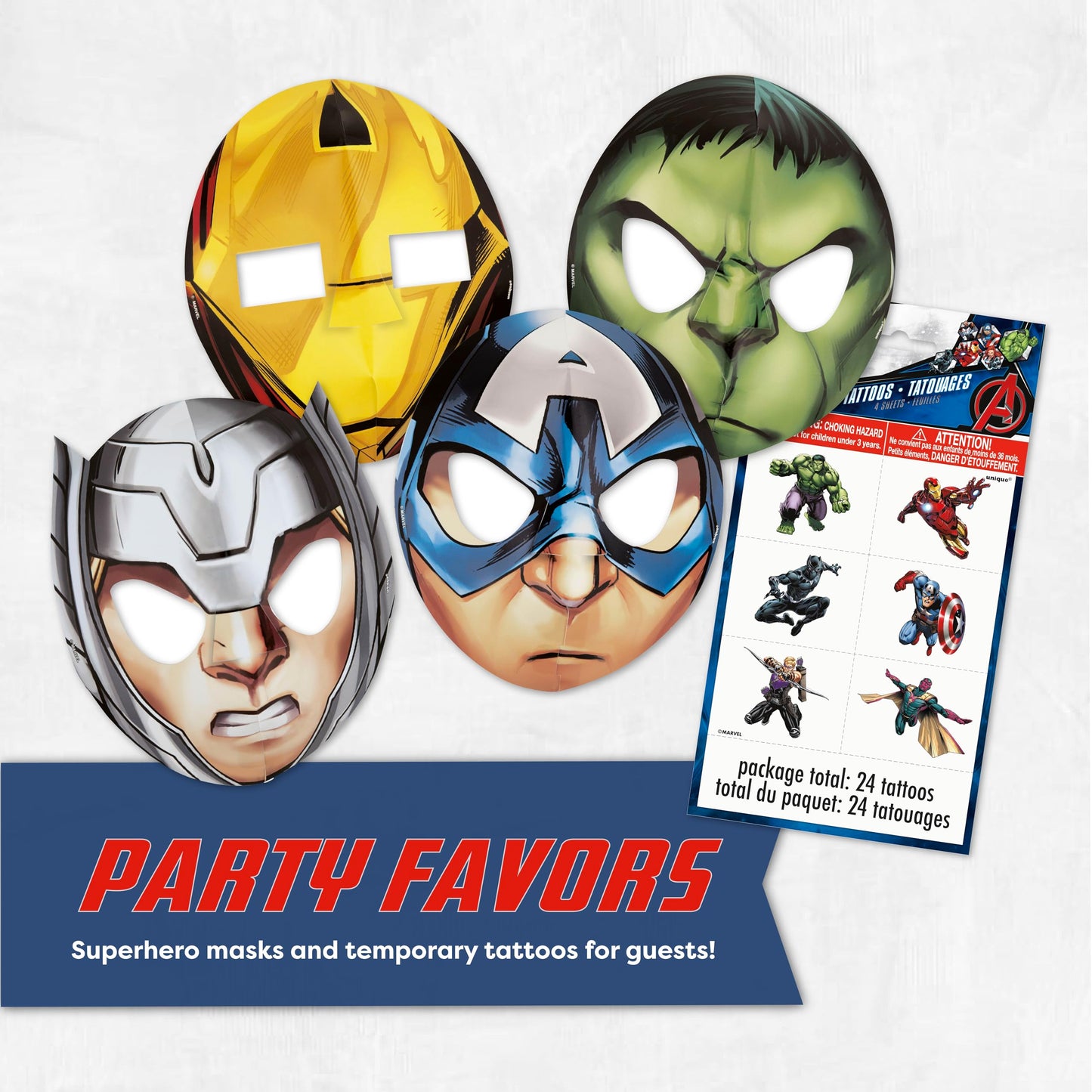 Marvel Avengers Party Supplies and Decorations, Avengers Birthday Party Supplies, Serves 16 Guests, Officially Licensed with Table Cover, Banner Decor, Plates, Napkins, and More