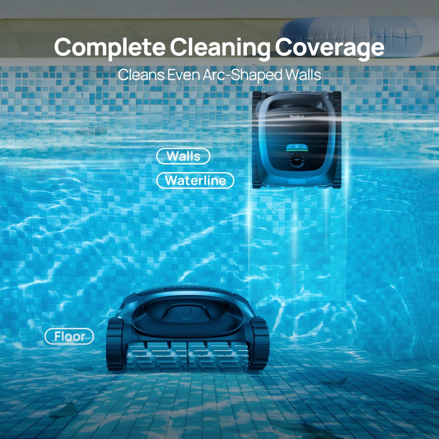 Beatbot A100 Cordless Robotic Swimming Pool Cleaning Vacuum, Wireless Charging, APP Controlled