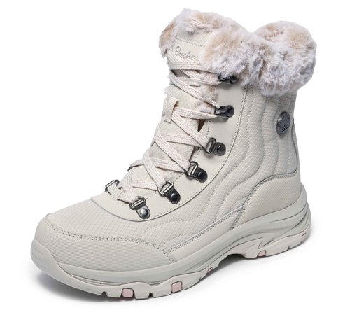 Skechers Women's Trego-Stormie Ankle Boot, Natural, 10