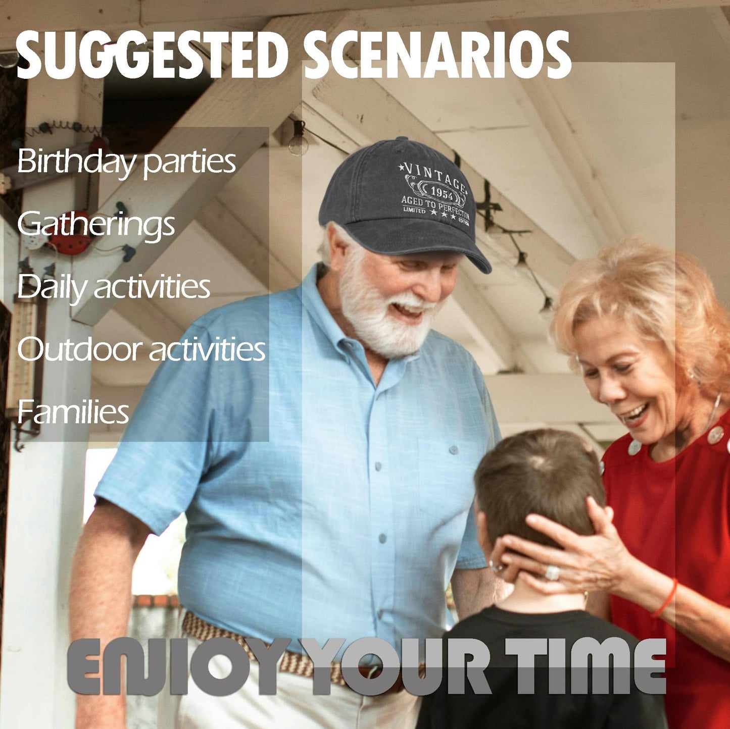 65th Birthday Gifts for Men Women,1960 for 65 Year Old Woman Man Vintage Hat,Parents Turing 65th