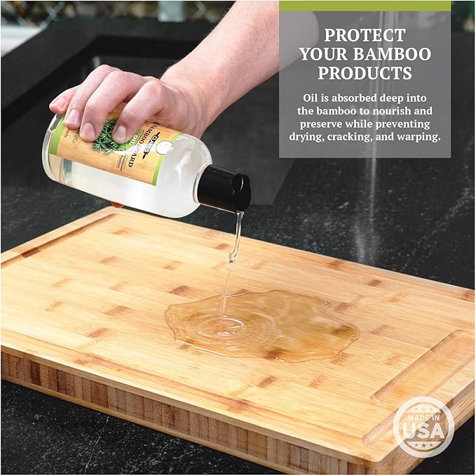 CLARK'S Food Grade Mineral Oil (12oz) and Carnauba Wax (6oz) Set - 100% Natural Butcher Block Oil and Cutting Board Wax - Food Safe Beeswax and Wood Cutting Board Oil with Lemongrass Extract