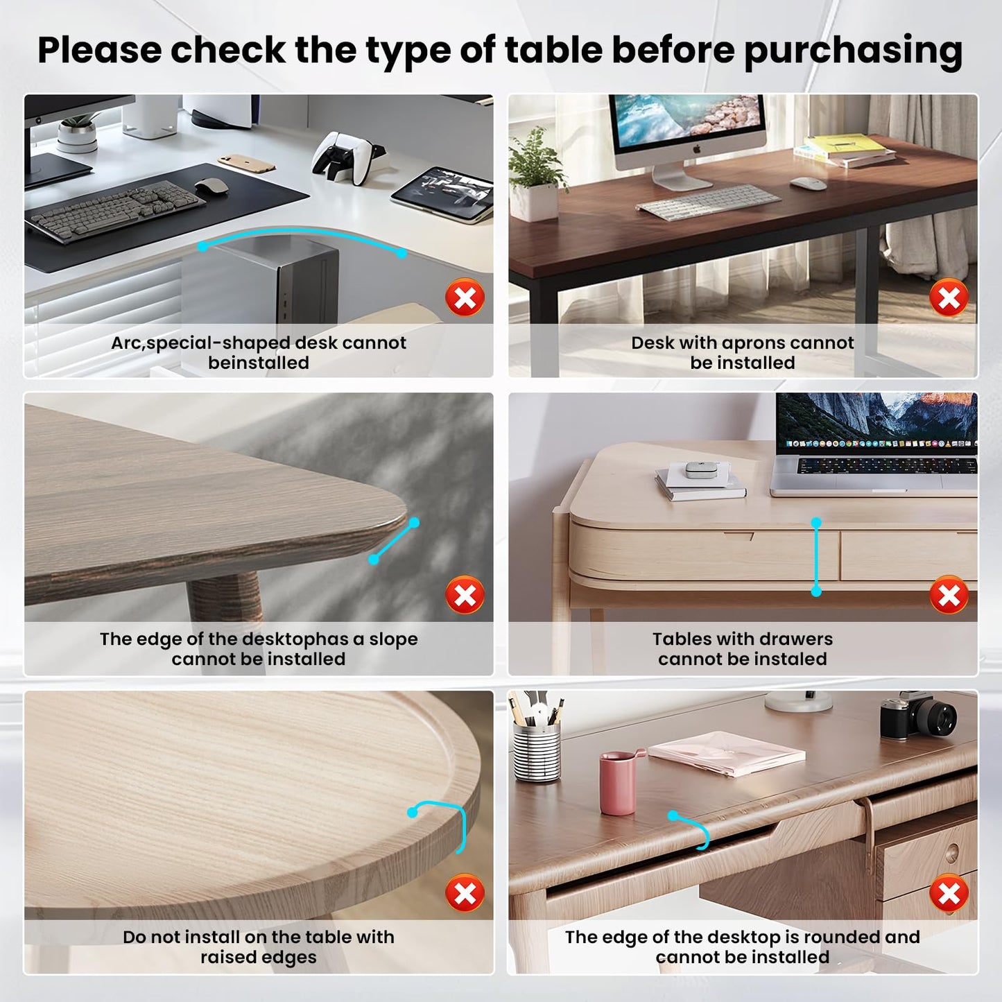 Keyboard Tray Under Desk, Pull Out Keyboard & Mouse Tray with Adjustable C-clamp, 25.6(31.5 Including Clamps) x 11.8 Inch Slide Out Computer Keyboard Drawer Mouse Tray for Typing, Black