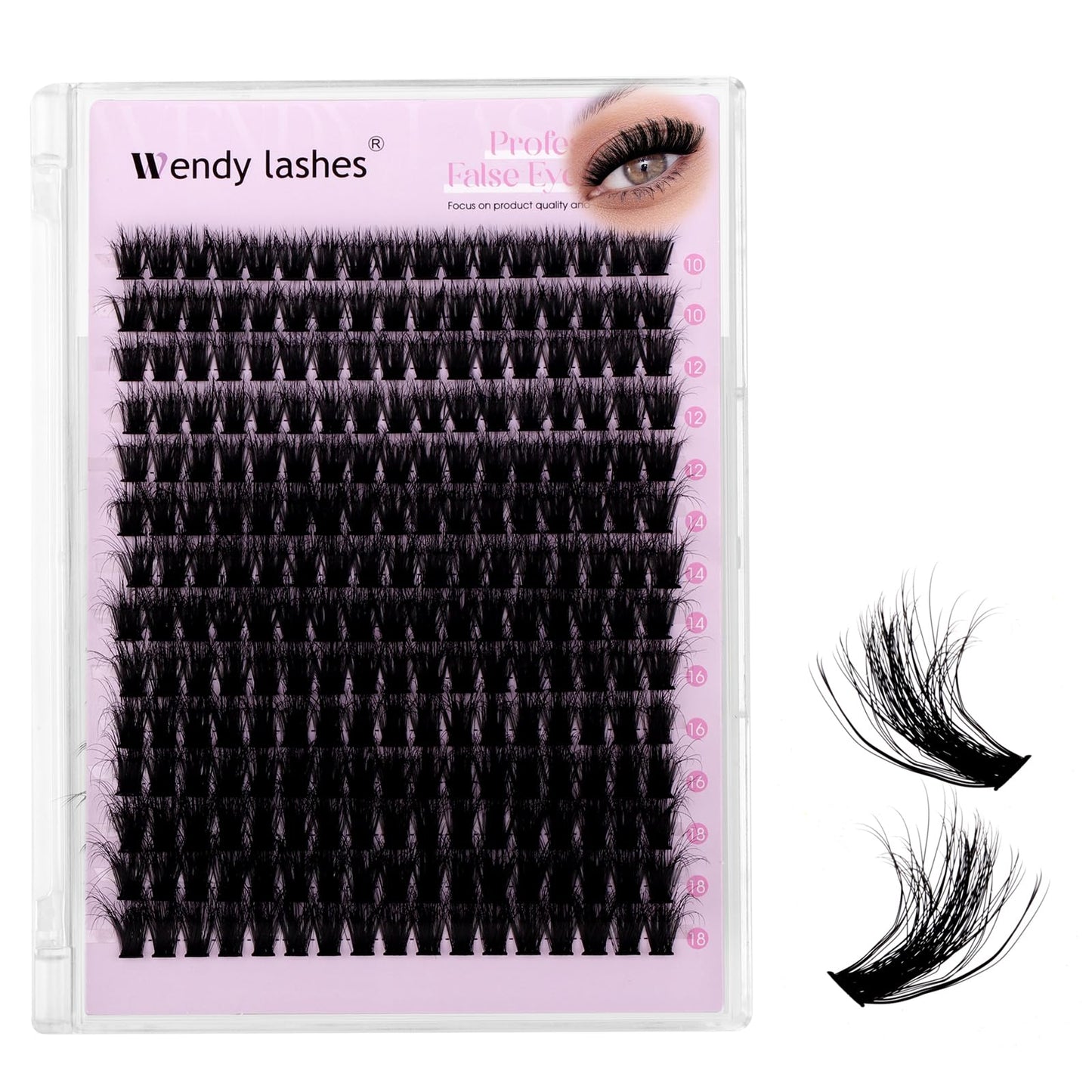 Lash Clusters 80D Wispy Individual Lashes 280PCS 3D Volume Lash Extensions 10-18mm Natural DIY Cluster Lashes for Beginners(80D,