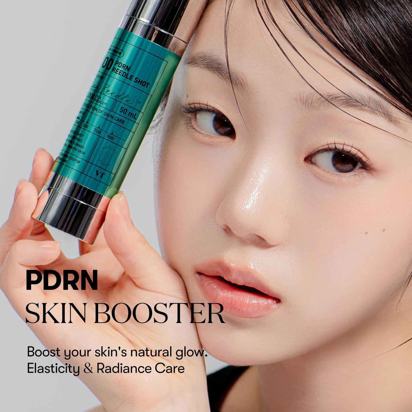 VT COSMETICS PDRN Reedle Shot 100, Spicule Microneedling Serum, Vegan PDRN, Centella Asiatica, Hyaluronic Acid, Exfoliating & Pl