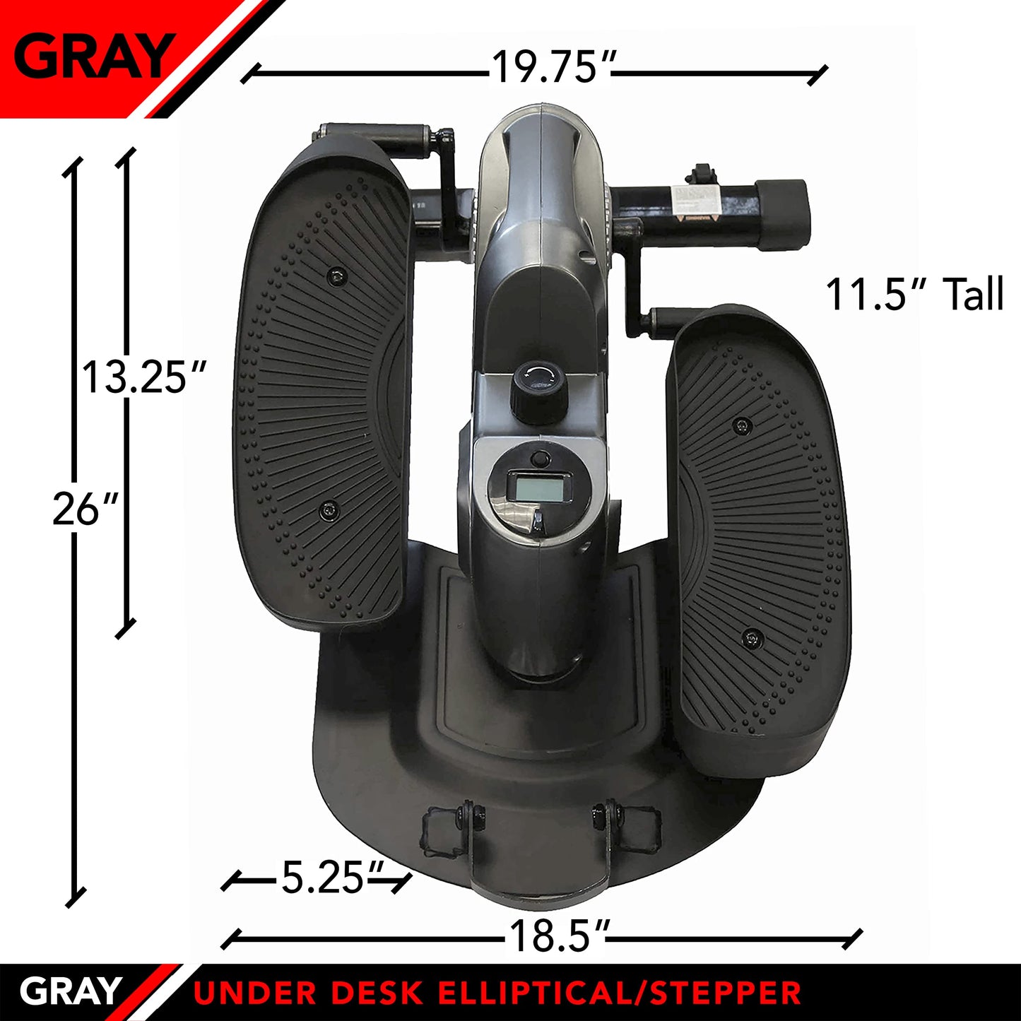 JFIT 50-1000-PEWj/Fit Under Desk & Stand Up Mini Elliptical, Pewter, 27.2 x 15 x 11 inches