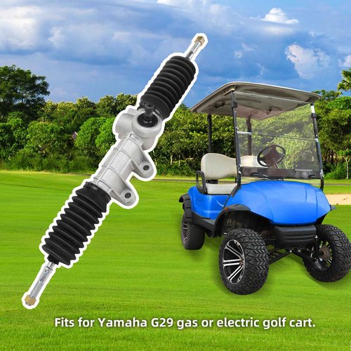 Roykaw Golf Cart Steering Gear Box Assembly Replacement with Tie Rod Ends Compatible with Yamaha G29/Drive Gas & Electric Models, Steering Rack and Pinion, Durable and Sturdy, OEM# JW1-F3400-00