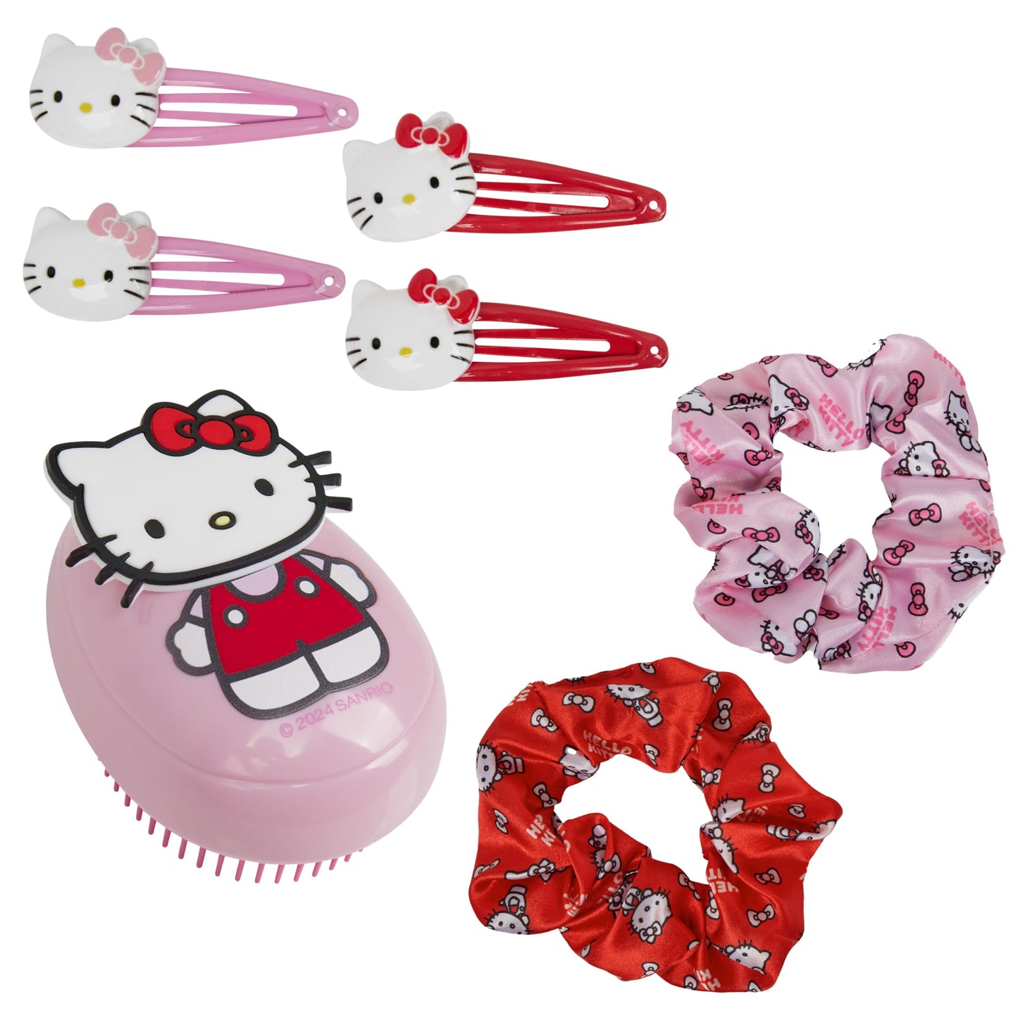 Hello Kitty Detangle Hair Brush for Women, Teenagers, and Girls, Kawaii Hair Accessories - Cute Gifts for Her (Hello Kitty Brush