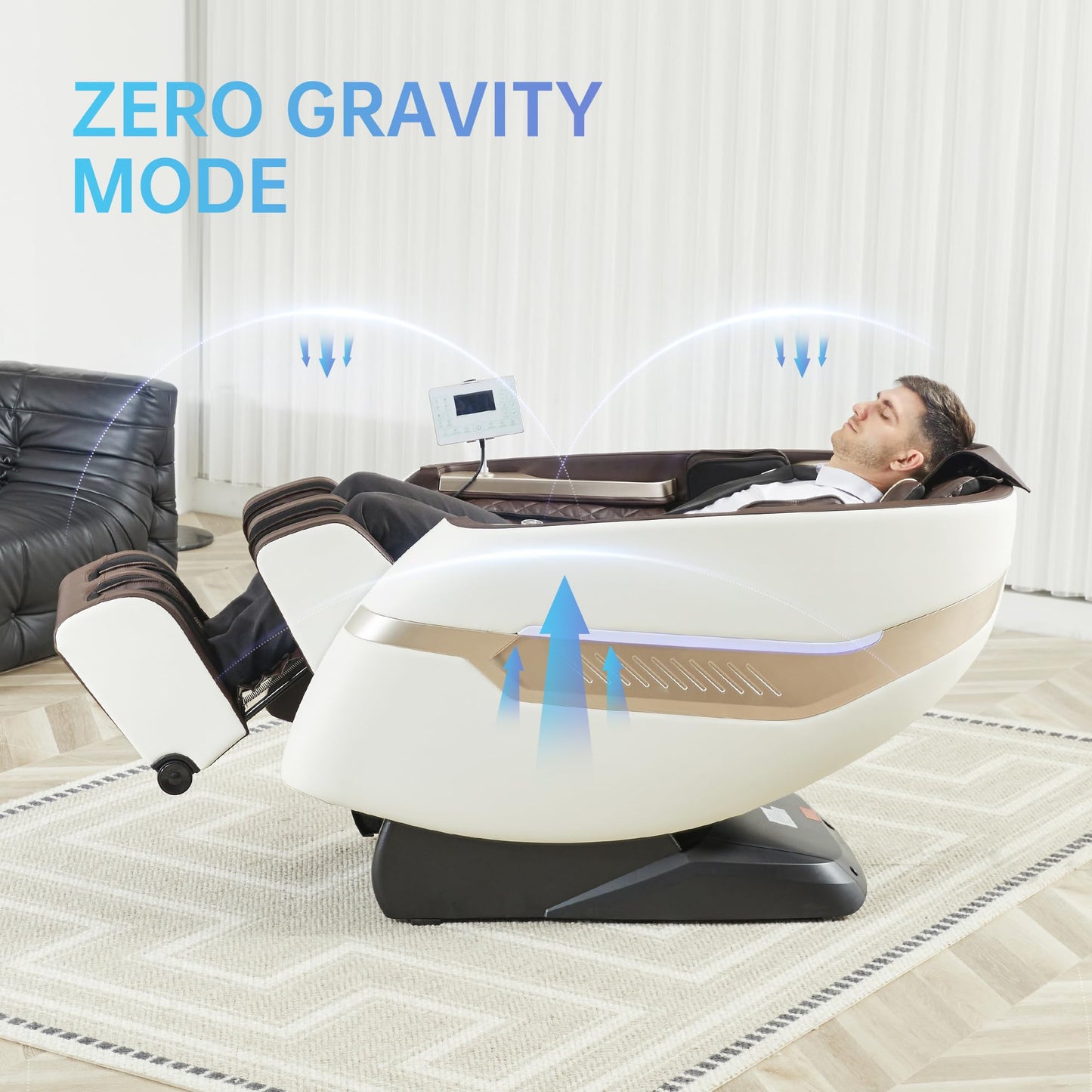 Real Relax Massage Chair, SL Track Full Body Zero Gravity Massage Chair Recliner with 18 Modes Yoga Stretch Blurtooth Heating APP Control, Favor 09 Brown