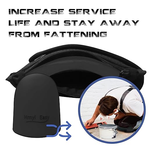 Super Soft Knee Pads for Work, Replaceable Inner Cushion Design, Leather Knee Pads for Construction, Flooring , Gardening, Cleaning, and Garage, Shorts Available rodilleras para trabajo, Black.