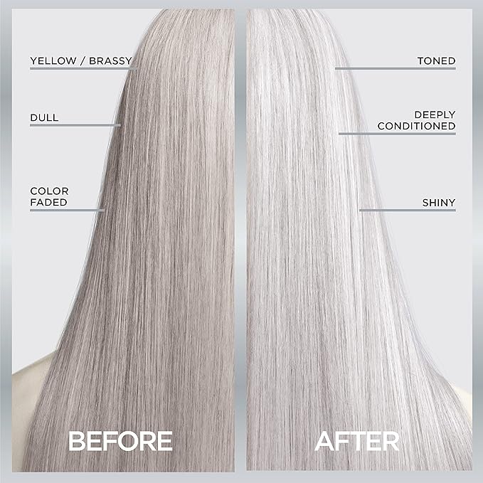 L'Oreal Paris Le Color Gloss One Step Toning Gloss, In-Shower Hair Toner with Deep Conditioning Treatment Formula for Gray Hair, Silver White, 1 Kit