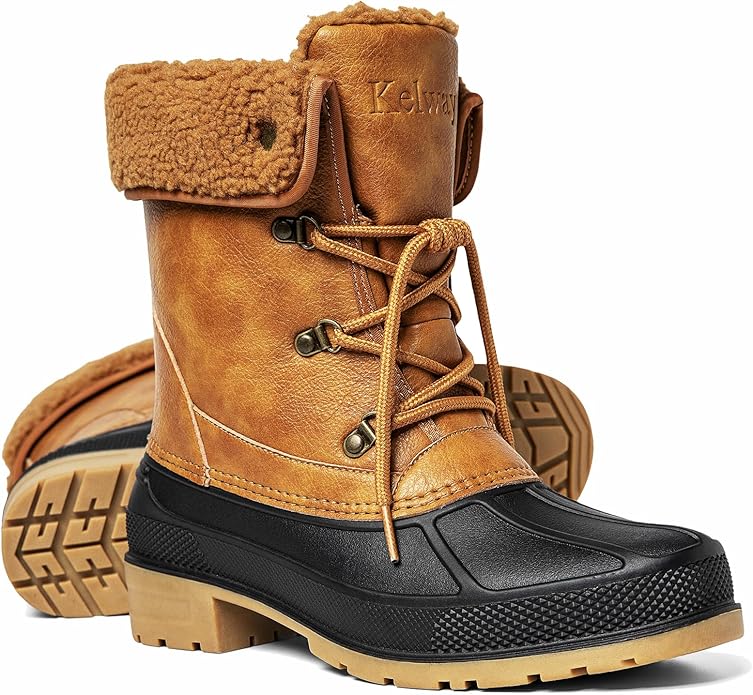 Kelway Snow Boots for Women – Waterproof, Insulated & Warm Winter Shoes with Non-Slip Soles for Hiking, Walking, Camping &...