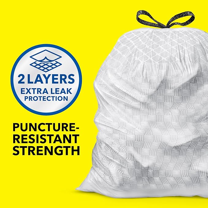 Glad ForceFlex Tall Kitchen Drawstring Trash Bags, 13 Gal, Fresh Clean, 80 Ct (Package May Vary)