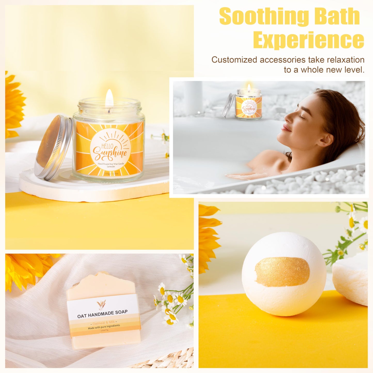 EIRNAY Gifts for Women, Unique Birthday Gifts for Women 11pcs Get Well Soon Sending Sunshine Gift Basket Cheer Up Box for Her, Best Friends,Mom,Sister, Wife Christmas Basket Gifts