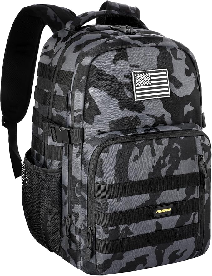 PLUSINNO Tactical Backpack, 40L Water Resistant Military Backpack, gym backpack for men, Laptop Backpack, Large MOLLE Tact...
