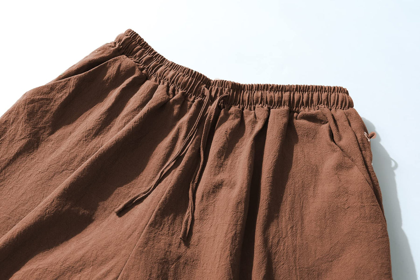 JIEFULL Men's Pirate Shorts- Renaissance Costume Trousers- Medieval Retro Pants -Viking Shorts(Brown,2XL)