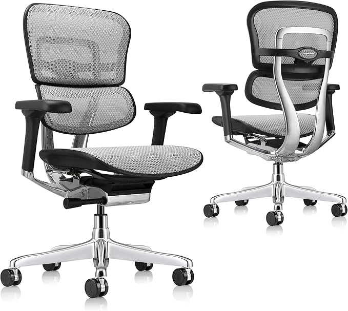 Ergohuman Eurotech ME8ERG GEN2 High Back Mesh Office Chair with Tilt Tension Control, Tilt Lock, Back Angle, Back Height, Synchro Tilt, Seat Height, Seat Depth, and Arm Height Adjustments, Grey