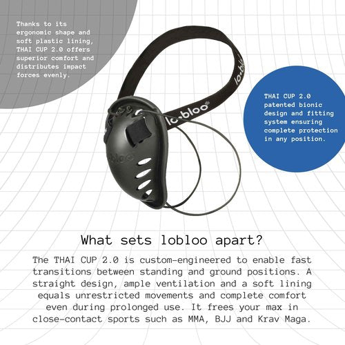 Lobloo Athletic Protection Bundle: Thai Cup 2.0 Groin Guard & PRO-FIT Mouthguard for High Impact Sports, +13yrs