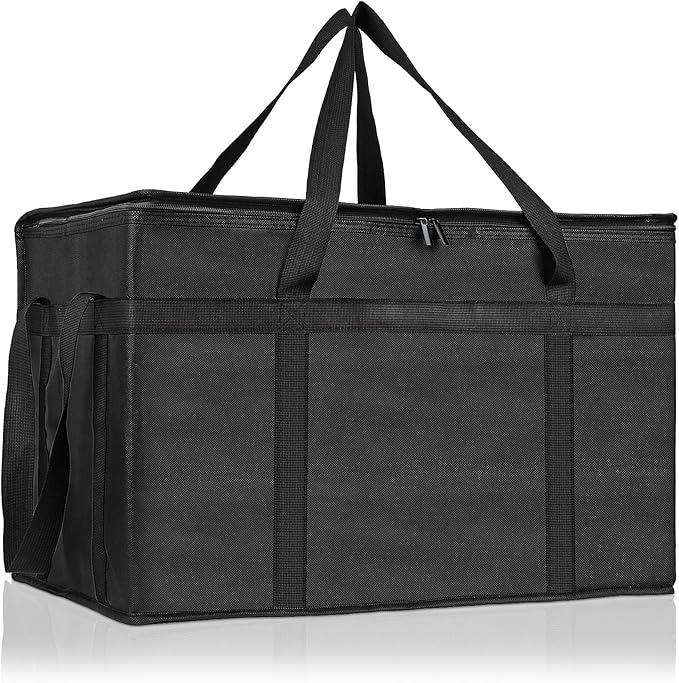 PEASUG Insulated Bags for Food Delivery, XXXL Pizza Delivery Bags, Large Capacity Cooler Bag Keep Food Warm for Grocery Sh...