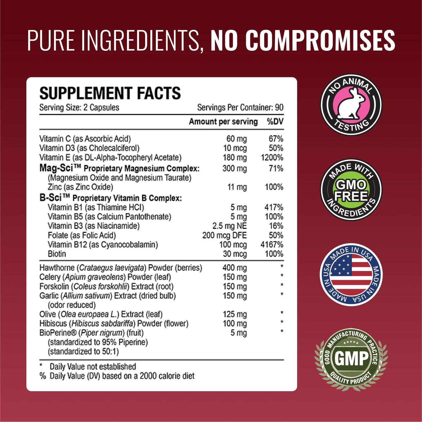 Approved Science Bloodsyl - Supports Blood Flow - Hawthorn Berry, Magnesium, BioPerine - Vegan - 180 Capsules - Pack of 1