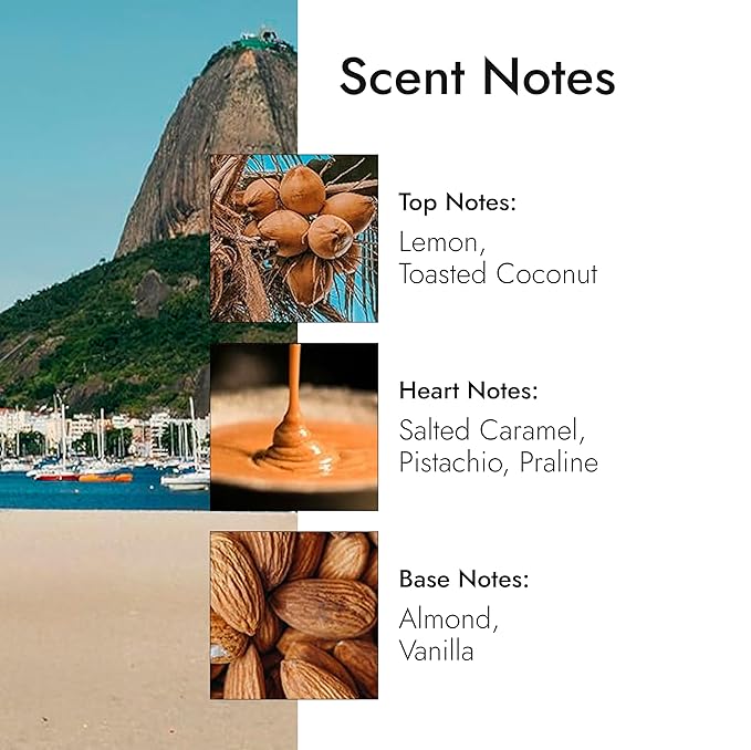 Modern Memory Brazilian Summertime Eau de Parfum for Women, 2.5 fl oz - Notes of Lemon, Salted Caramel & Rich Almond