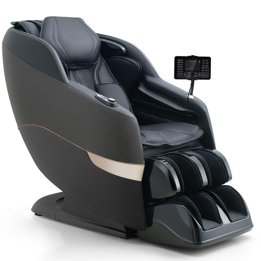 MYNTA 2025 Massage Chair 3D Shaitsu Massage Chair Full Body with 170° Flexible Track, Zero Gravity, Bluetooth Speaker, Airbags & Heating, MC1650(Black)