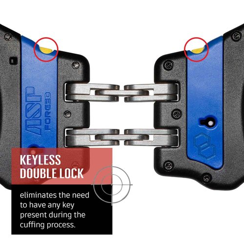 ASP Blue Line Ultra Plus Hinge Handcuffs, Double-Locking Handcuffs, Forged Aluminum Restraints, Police and Law Enforcement Gear, Security Guard Equipment, Aluminum Bow