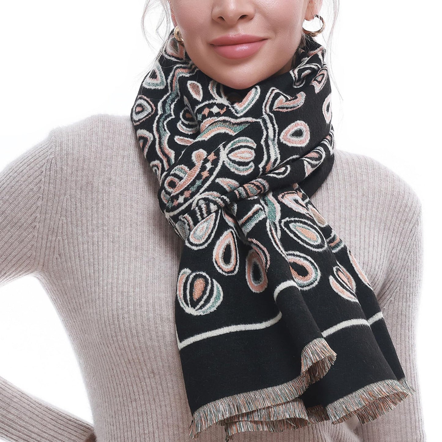 SWAT PANY Scarf for Women Pashmina Blanket Shawls and Wraps Winter Warm Scarves