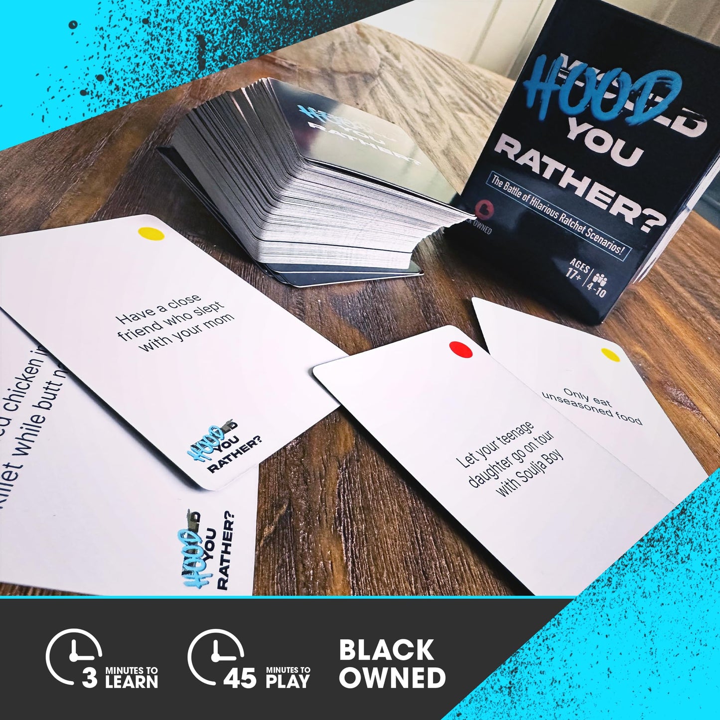 Doin' The Most - Hood You Rather: Urban Black Culture Party. Games for Adults with an Unforgettable Hood Spin on Fun Card Game for Game Night. 200 Mind-Blowing Cards. Ages 17+