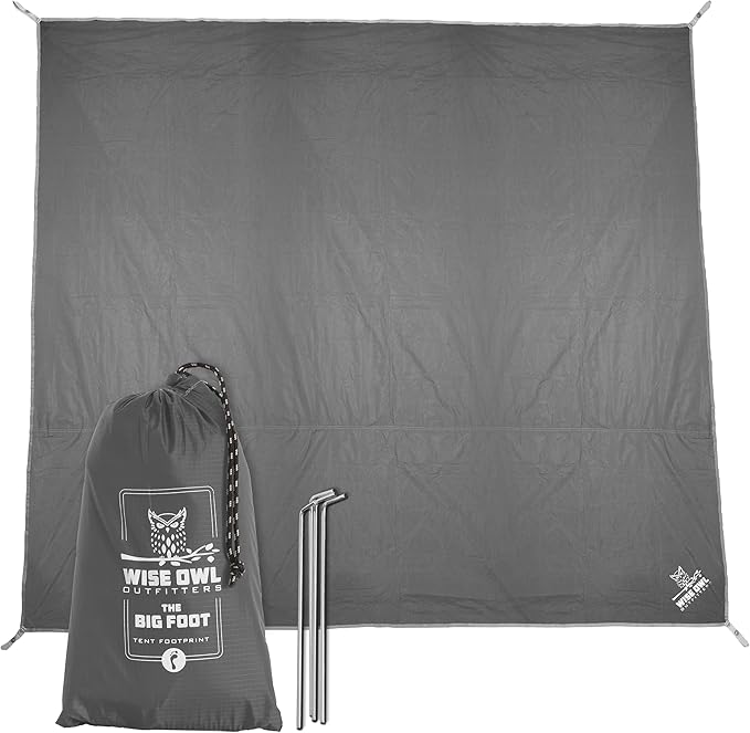 Wise Owl Outfitters Camping Tarp – Waterproof Ultralight Ground Sheet, Tent Footprint & Tent Accessories for Campers, Back...