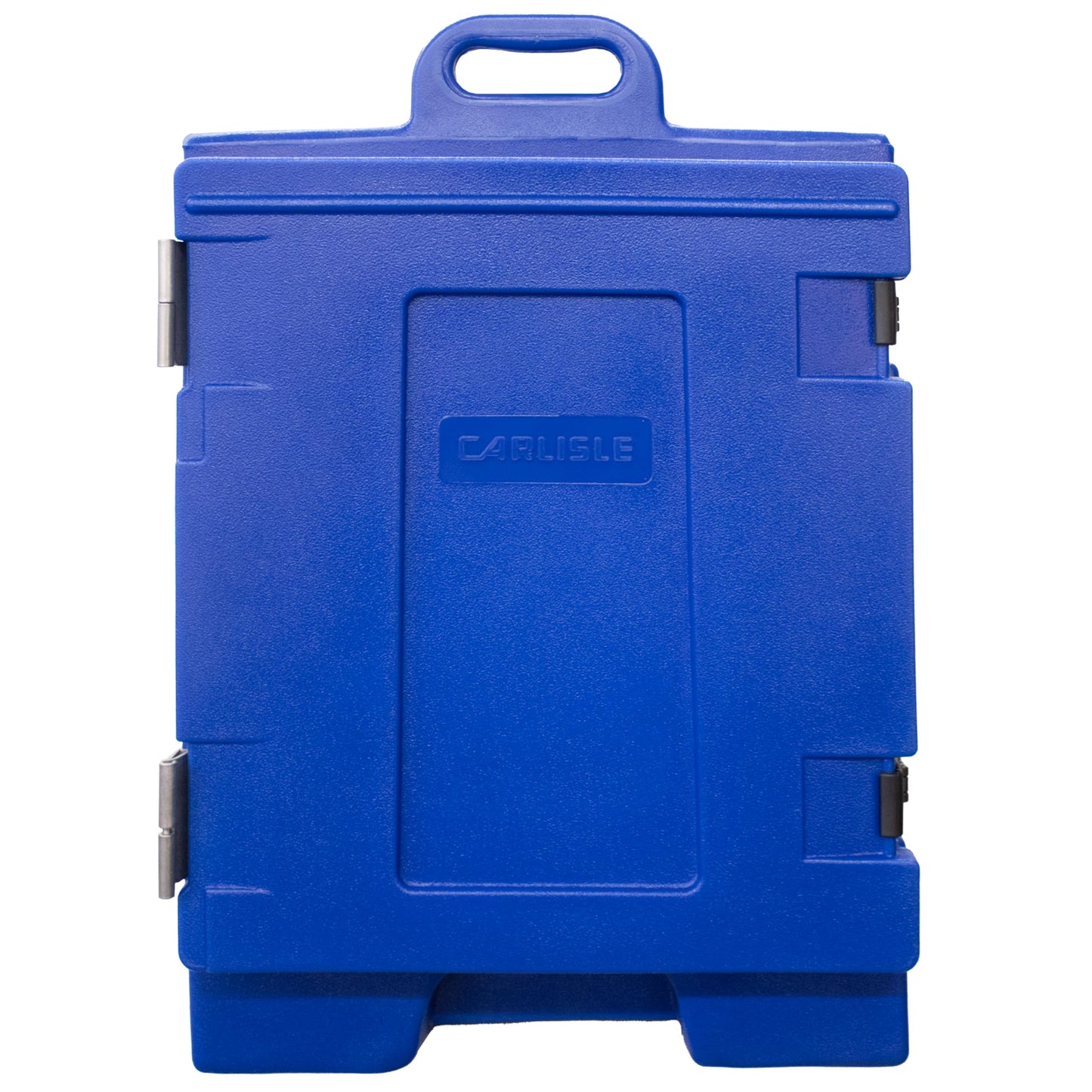 Carlisle FoodService Products Insulated Food Pan Carrier and Warmer, Cateraide Front-Loading Hot Box with Handles, Holds 5 Full or 10 Half 2.5" Pans (Sold Separately), PE Shell, PU Insulation, Blue