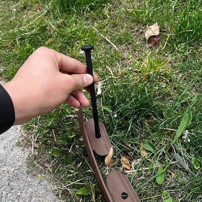 Landscape Edging 33ft,Garden Edging Borders[Extra Tall 4IN ] Flexible Lawn Edging Kit with Total 50pcs Spikes, Heavy Duty Landscaping Edge Plastic Fence for Tree Yard Grass Flower Bed -Brown