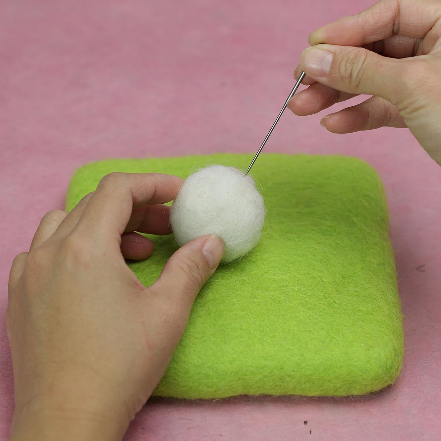 Woolbuddy Needle Felting Wool Mat – 6x6x1.5 Inch Pad for Felting Projects – Durable, Eco-Friendly Alternative to Foam Felting Pads – Ideal for Felting Supplies & Tools (Lavender)