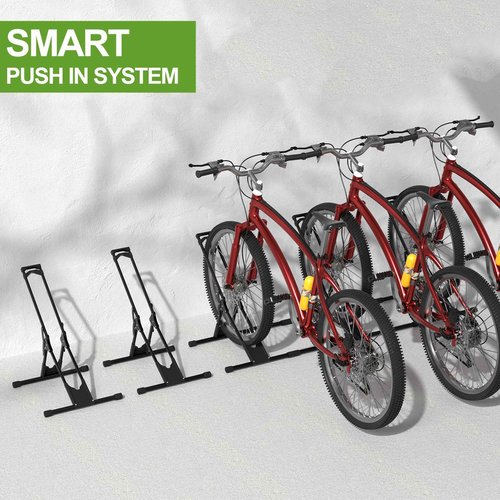 RELIANCER 3 Adjustable Bike Storage Stand,Bicycle Floor Parking Rack,Steady Bike Wheel Holder Fit All Mountain & Road Bikes,Indoor Outdoor Cycling Storage Organizer,Apartment Garage Cycle Tires Holder